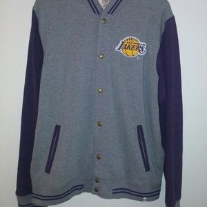 NBA Los Angeles Lakers Full Snap varsity sweater J